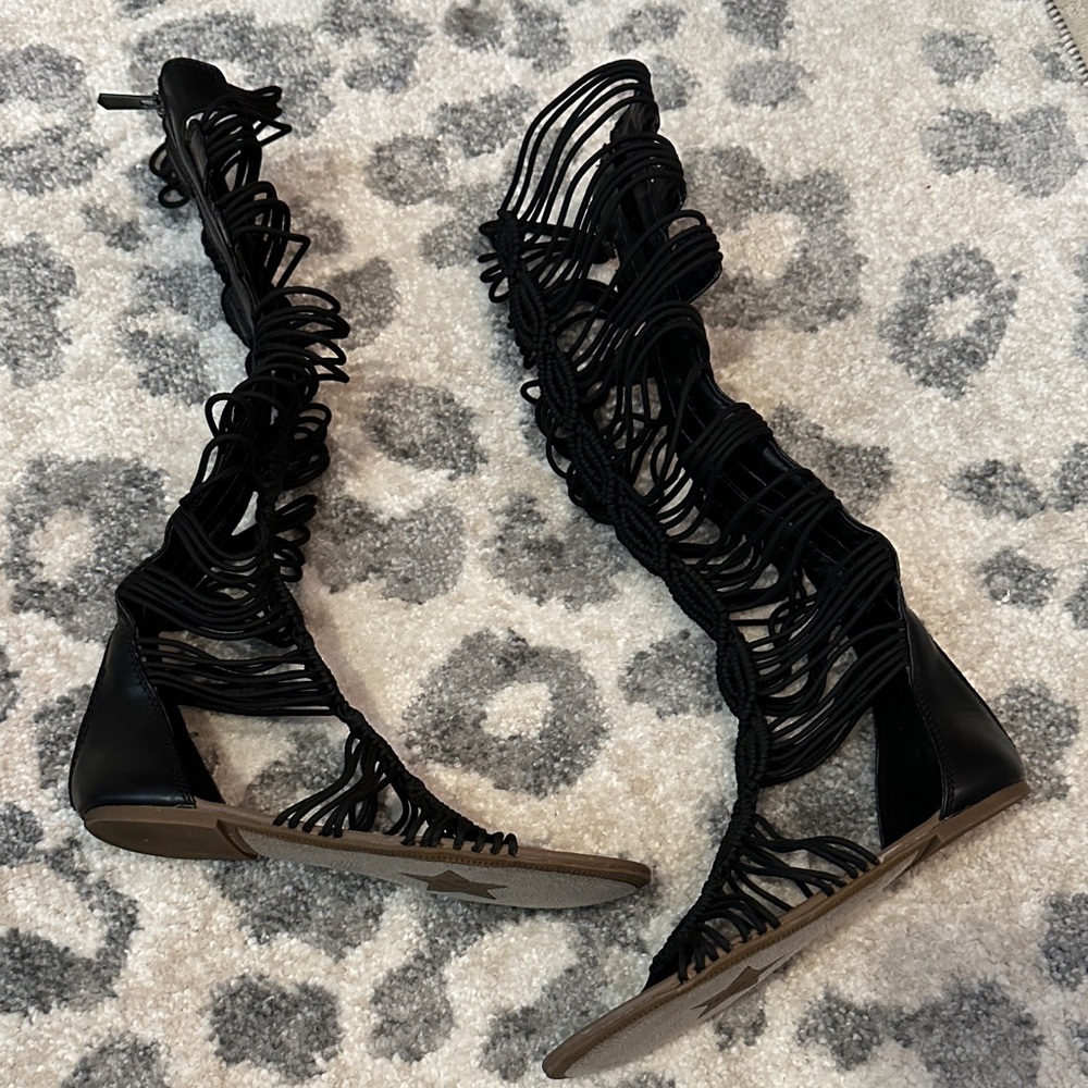 Sam Edelman Black Gladiator Strappy Sandals